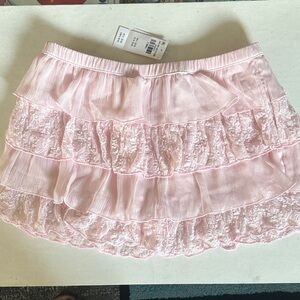 Hollister Light Pink Tiered Mini Skirt